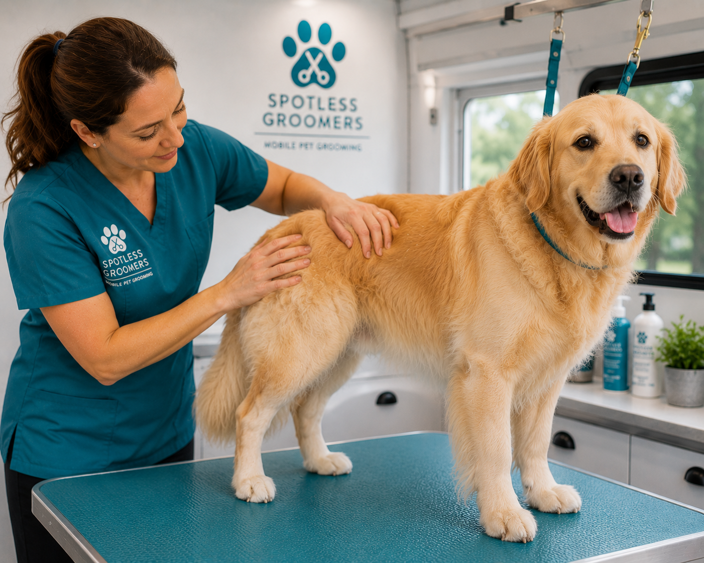 Anal gland expressing dog grooming Lenexa KS