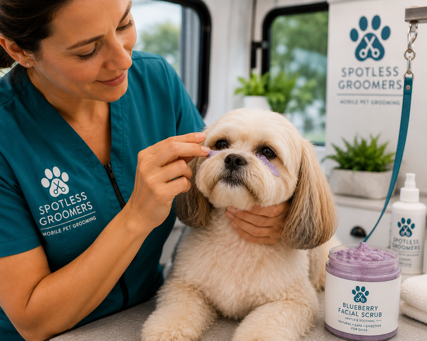 Blueberry facial — Spotless Groomers