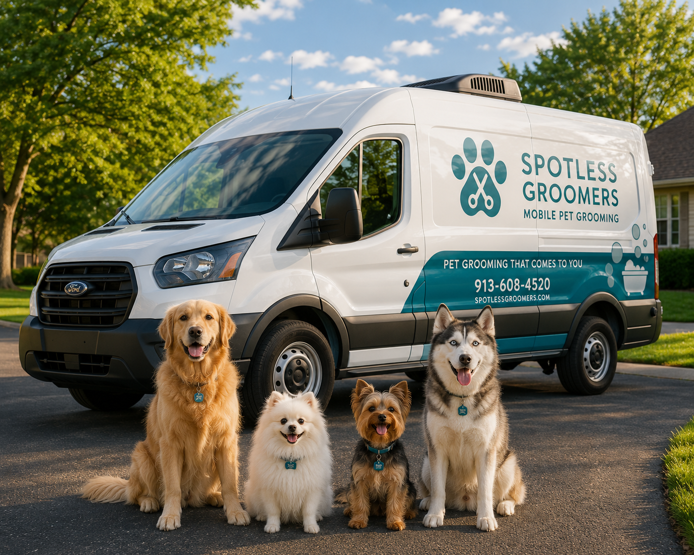 Spring Mobile Dog Grooming in Overland Park and nearby cities